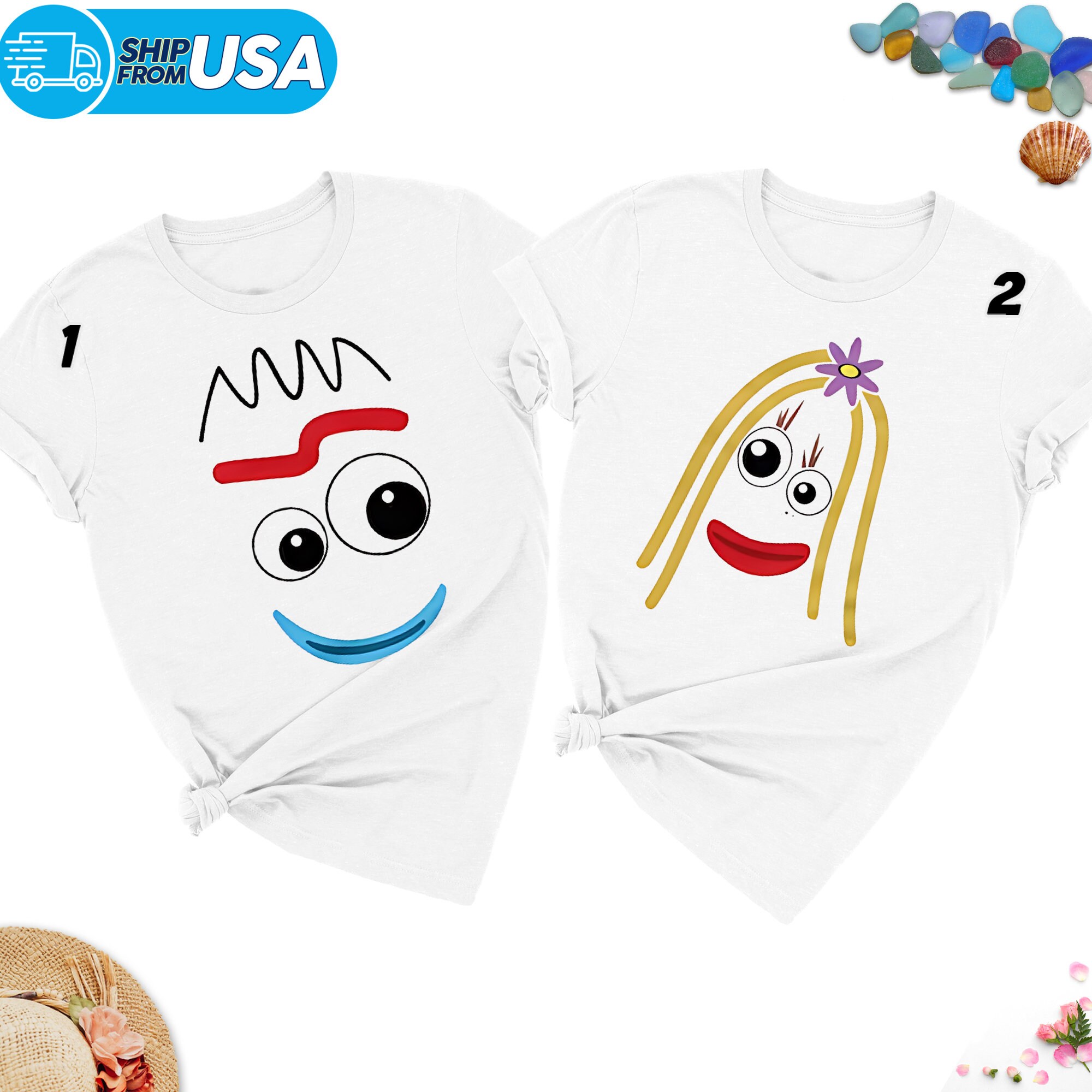 Discover Toy Couple Matching T-Shirts, Toy Costume Group Halloween Shirt, Toy Animated Inspired Family Tee, Spoon Knife Toy Shirt For Kid/Adult