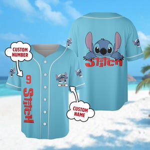 Cute Blue Dog Baseball Jersey, Custom Name Baseball Jersey, Cartoon Movie Jersey Shirt Gift, Blue Dog Jersey, Magic World Jersey, Dog Gift