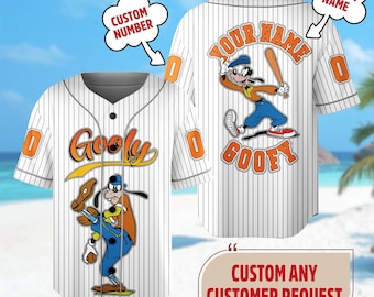 Personalized Silly Dog Baseball Jersey, Animated Dog Father Baseball Jersey, Custom Number Shirt, Cartoon Gift, Animation Jersey Shirt