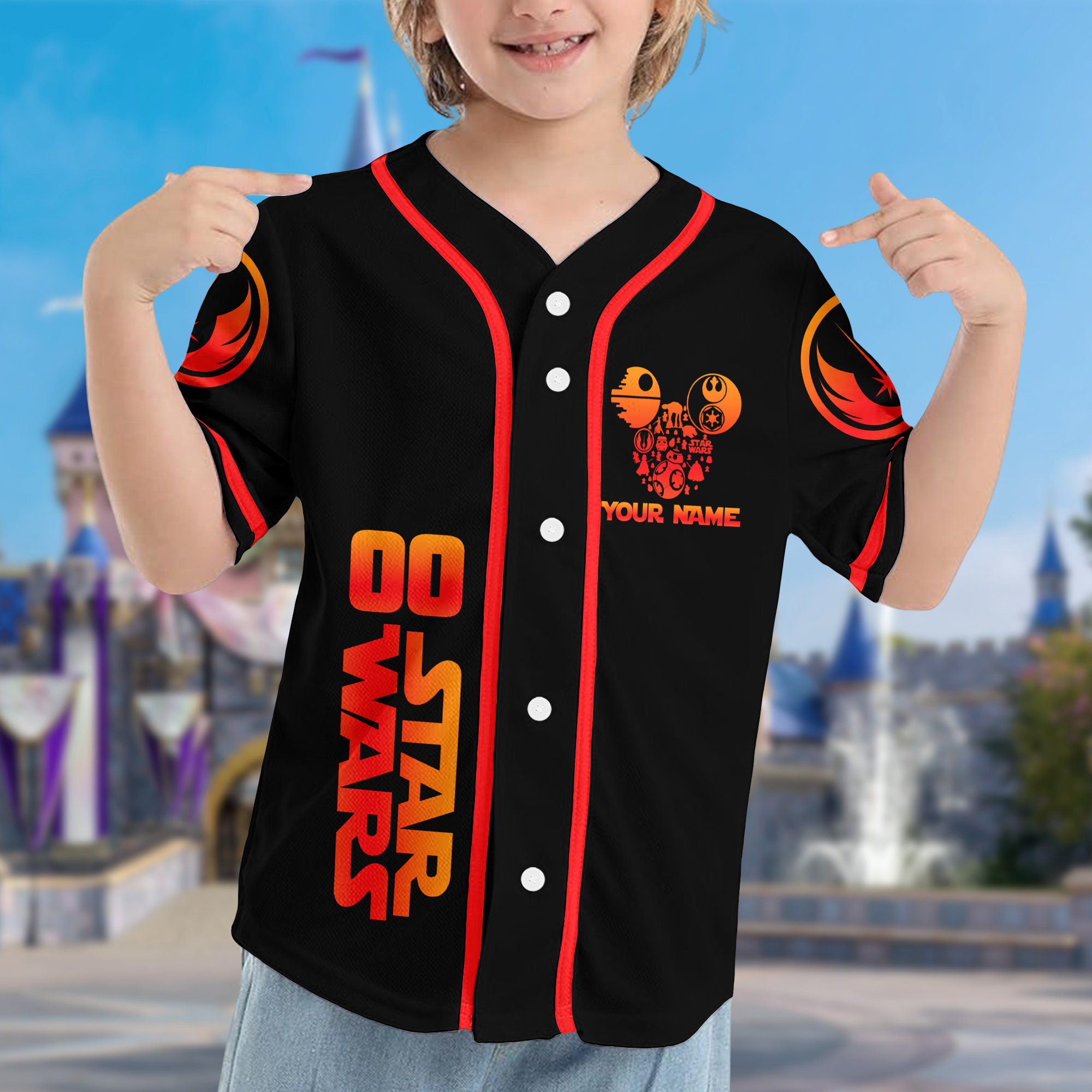 Personalize Mouse and Friends Baseball Jersey