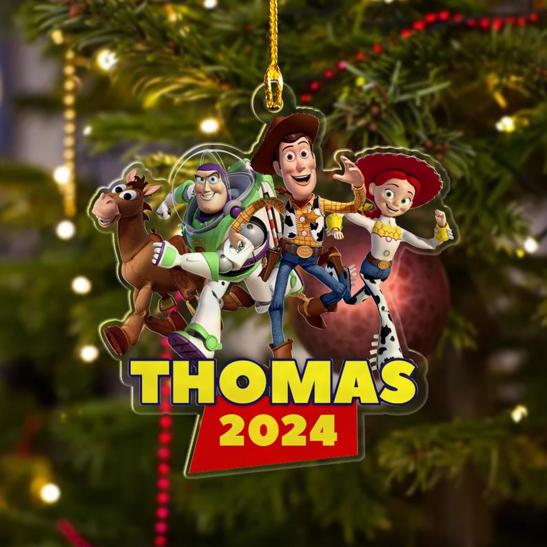 Personalized Toy Story Christmas Ornament, Funny Woody and Friends