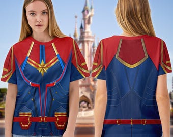 Superhero Women 3D T-Shirt, Halloween Cosplay Running Costume Cosplay, Halloween Group Matching Shirt, Halloween Family/Friend Party Gift