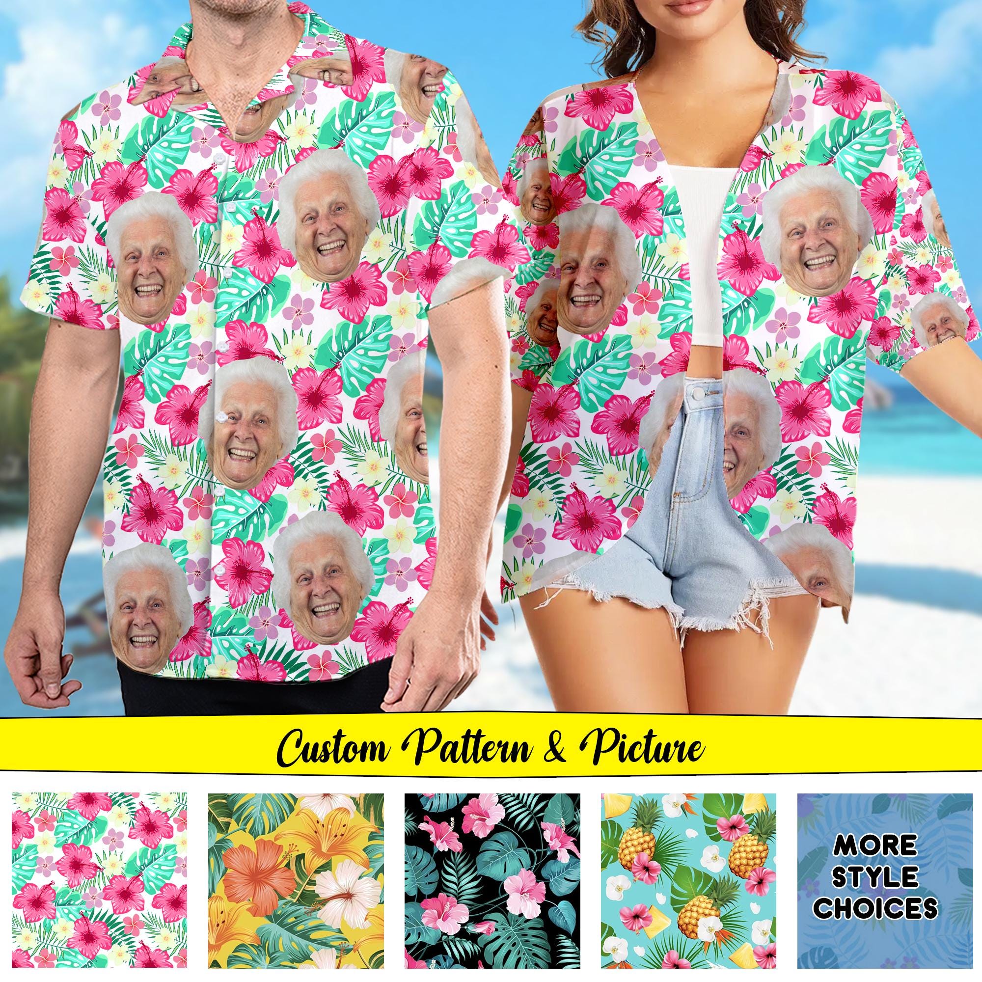 Personalize Photo Hawaiian Shirt, Funny Custom Face Shirt