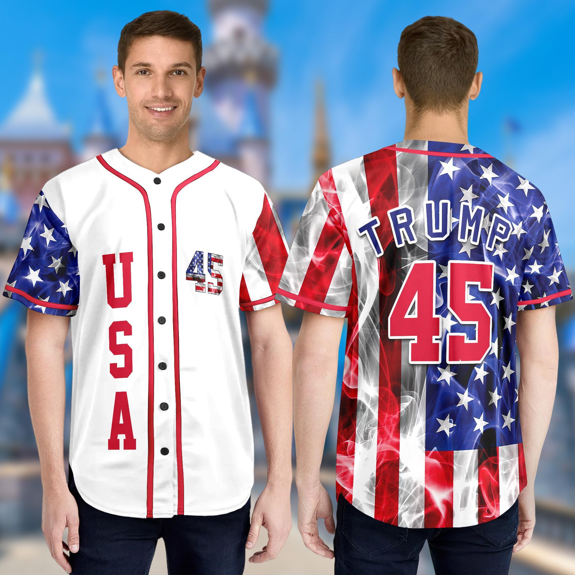 Discover Personalized USA Flag 4th of July Baseball Jersey