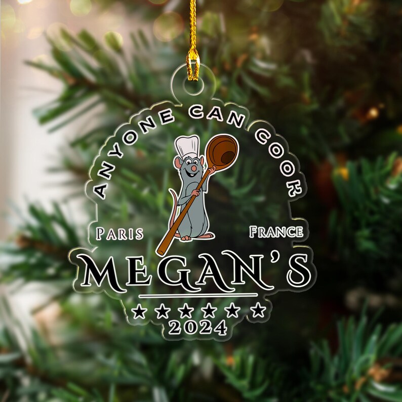 Anyone Can Cook Paris Restaurant Christmas Ornament, Ratatouille