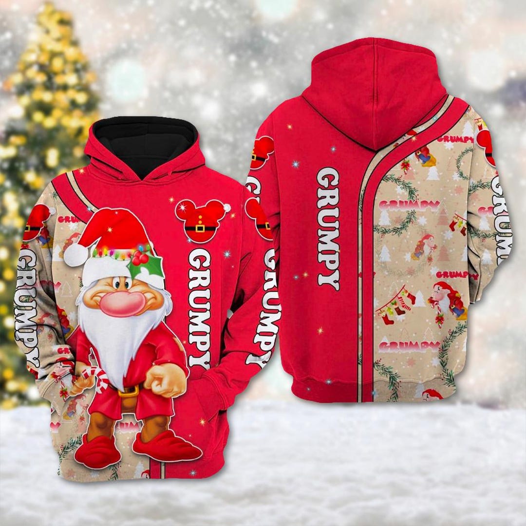 Grumpy Dwarf 3D Sweater, Snow White and the Seven Dwarfs Christmas ...