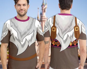 Sven Frozen Reindeer Costume T-Shirt, Sven Reindeer 3D Shirt, Frozen Magic Kingdom Character Halloween Cosplay Party Christmas Gift