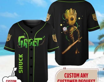 Custom Groot Baseball Jersey Shirt, Star Wars Baseball Shirt, Groot Star Wars Jersey Team, Galaxy's Edge Jersey Shirt, Magic Kingdom Outfit