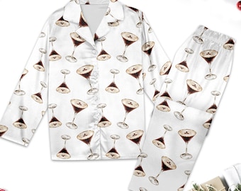 Espresso Martini Christmas Pajamas, Espresso Martini Pajamas Set, Espresso Martini Xmas Holiday Party, Espresso Martini Pajamas Gift