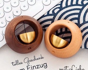 Türklingel, Dekorative Holzglocke aus Holz, Ladenbesitzer Glocke, Glockenspiel, Klangglocke, Türschmuck, Tür Deko innen, Geschenk für Einzug