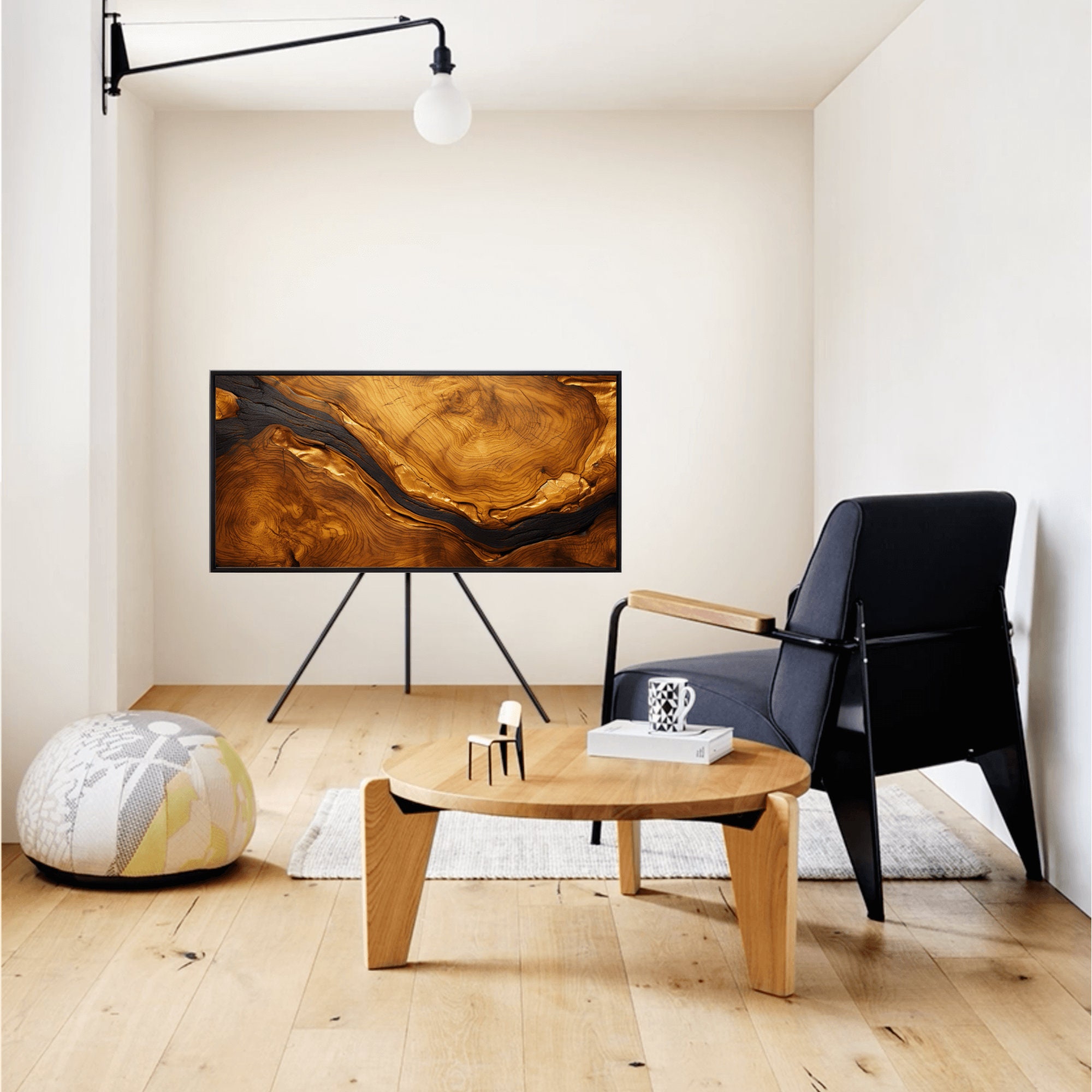 Samsung Frame TV Art Wood Gold Wall Decor Samsung Art TV - Etsy