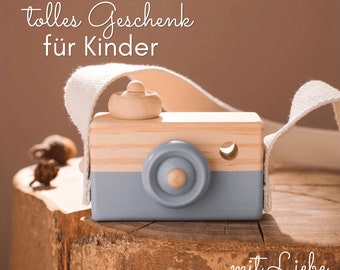 Wooden toy camera, wooden camera, role play toy, gifts for children, birthday party prop