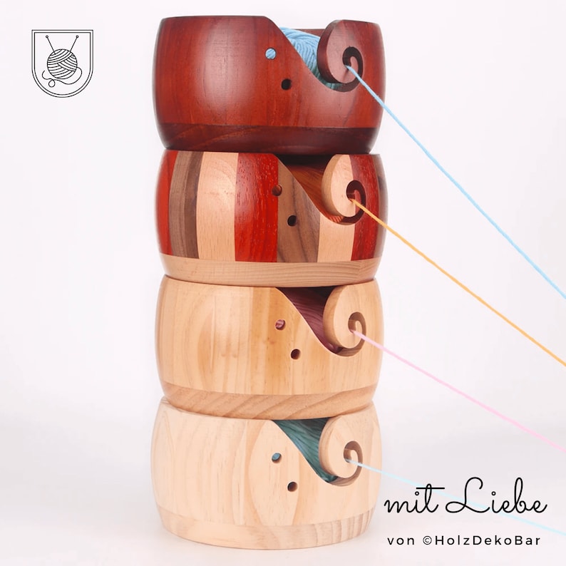 Mutter Geschenk, Garnschale aus Holz, Garn Aufbewahrungsschalen, Holz Garnschalen, Garn Organizer, Garnschüssel Holz, Geschenk für Mama, Geschenk für Oma, Geschenke für Frauen, Muttertagsgeschenk Holz Muttertag Geschenk