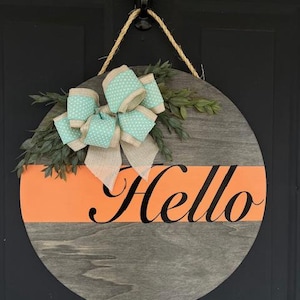 Front Door Decor | Front Door Wreath | Welcome Sign | Front Door Sign | Welcome Door Hanger | Year Round Door Hanger | Home Decor