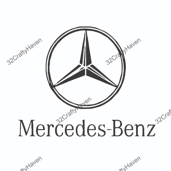 Mercedes Benz Logo / Instant Download / Print Cut Template / High Quality / PNG / SVG / DXF