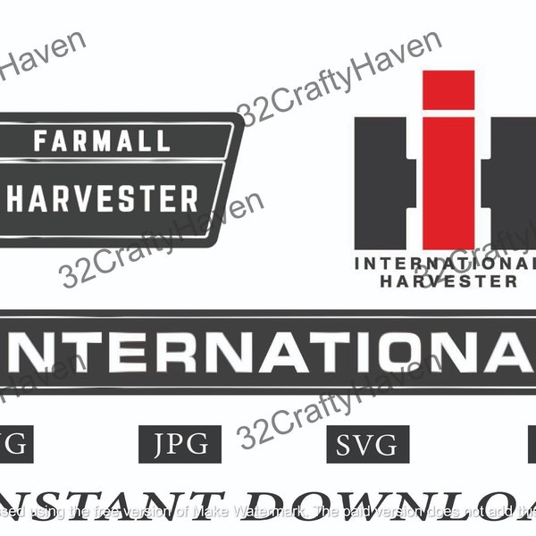 International Farmall Logo / Instant Download / Print Cut Template / High Quality / Multiple Designs