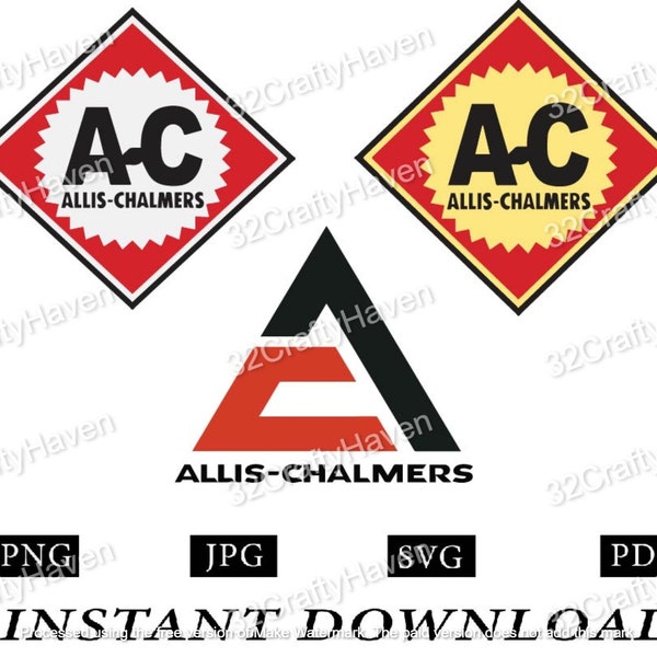 Allis Chalmers Logo Bundle / Instant Download / Print Cut Template / High Quality / Multiple Designs