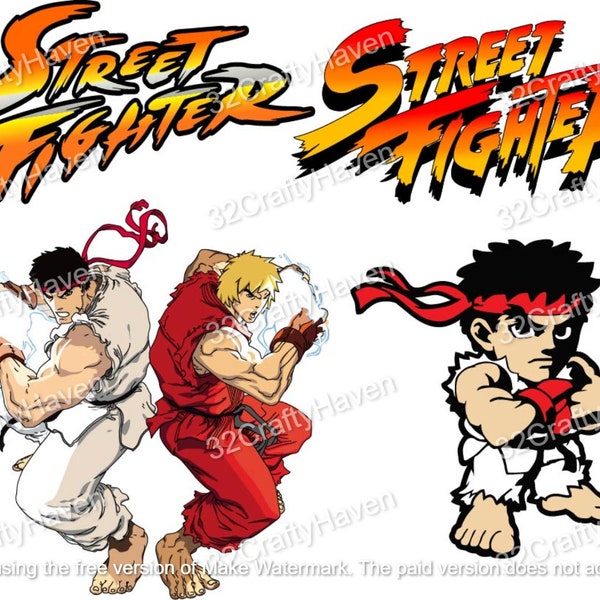 Street Fighter Vector Bundle / Instant Download / Print Cut Template / High Quality / Multiple Designs