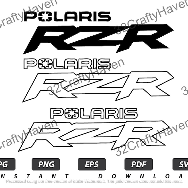 Polaris RZR Logo / Instant Download / Print Cut Template / High Quality / Multiple Designs