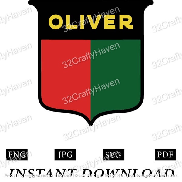 Oliver Tractor Vintage Logo / Instant Download / Print Cut Template / High Quality