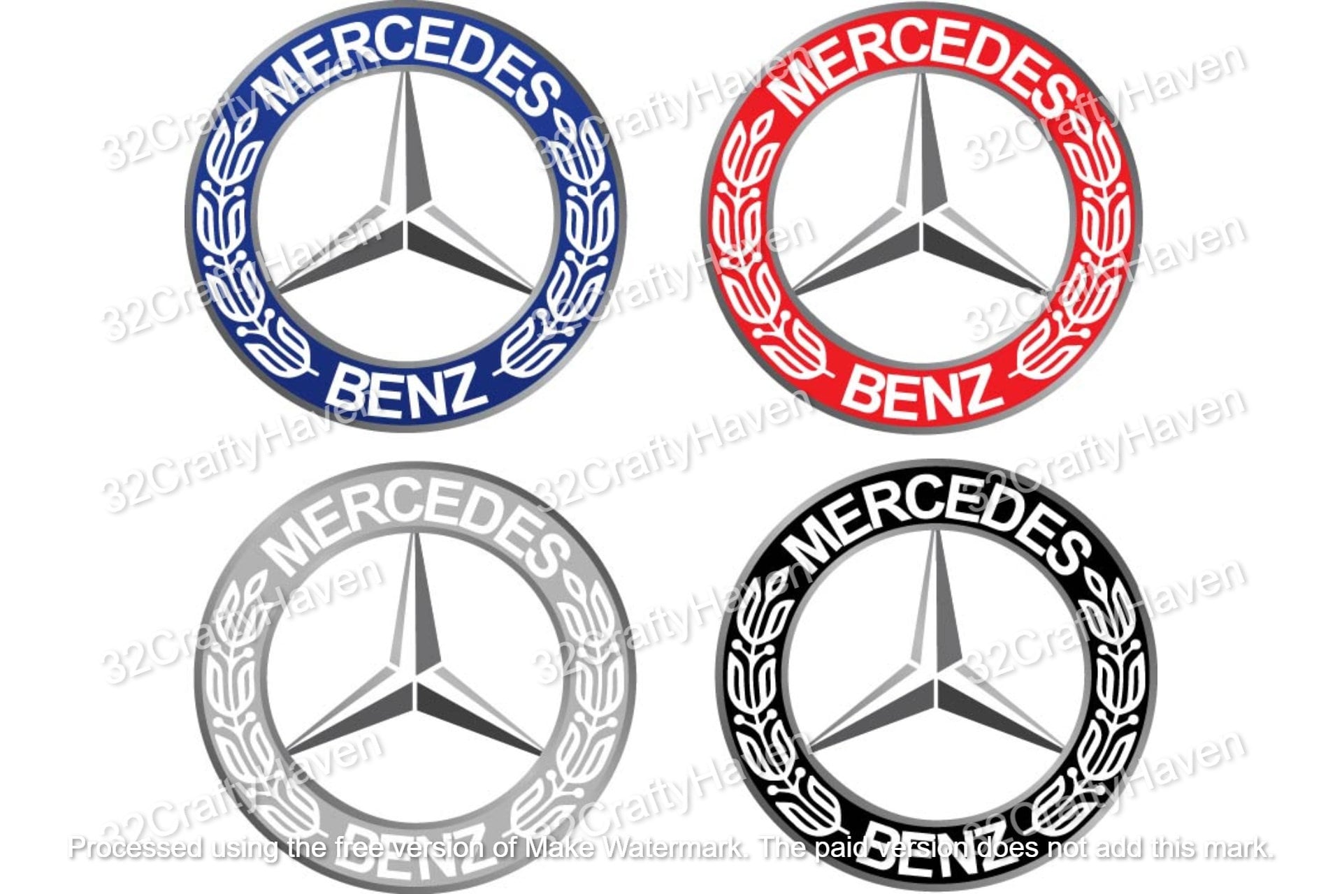 Mercedes logo Vinyl Decal Window Laptop Any Size Any Color