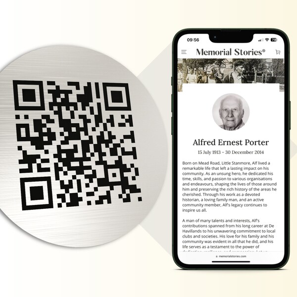 Headstone Qr Code Etsy