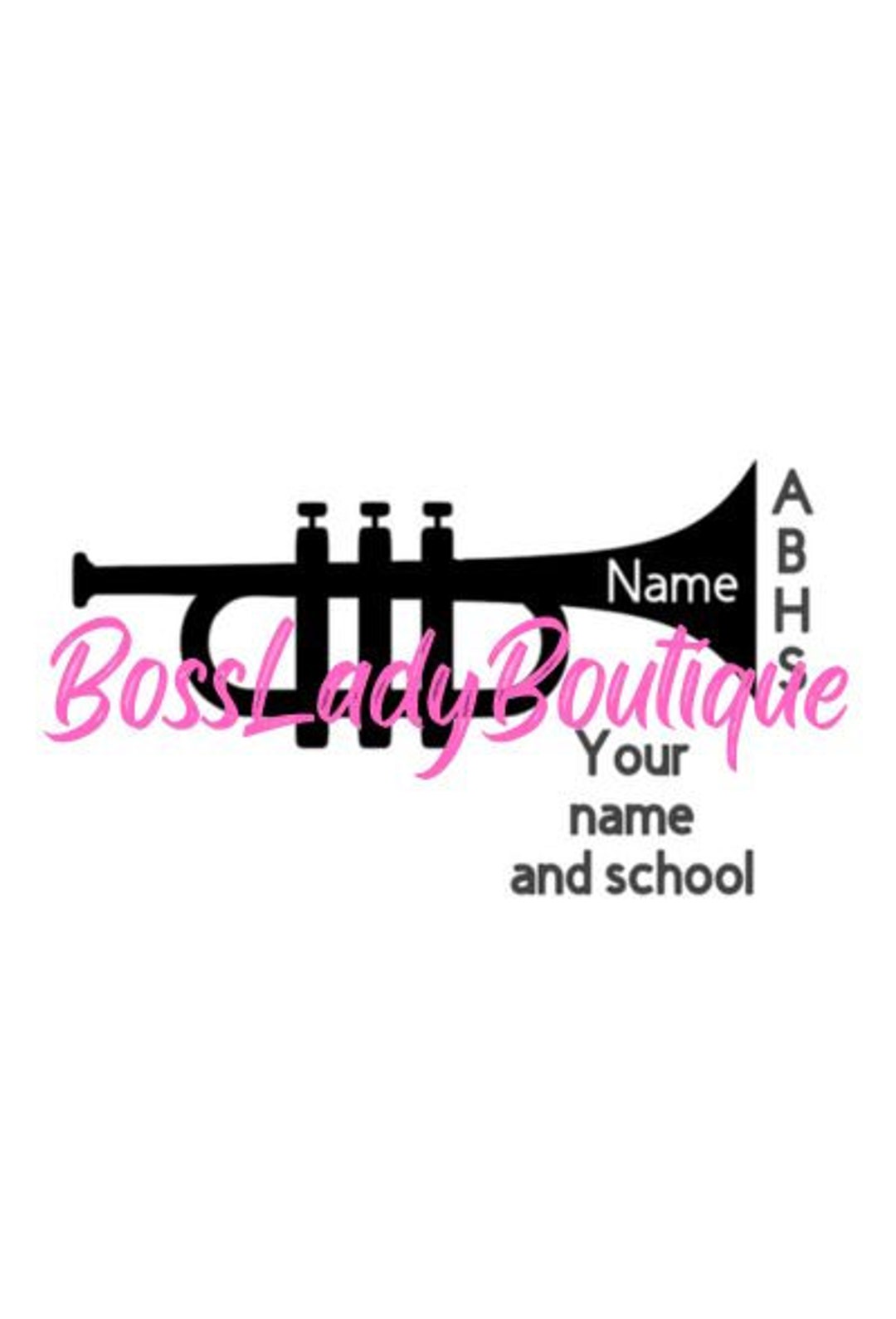 Custom Trumpet Decal Etsy