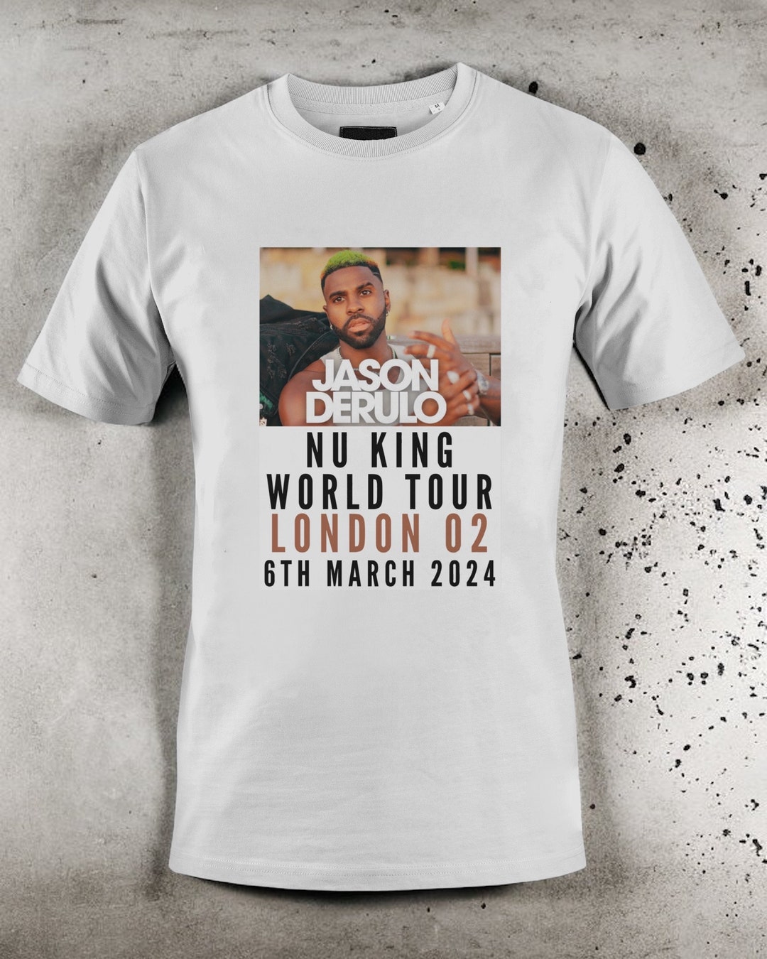 Printed With Jason Derulo Nu King World Tour 2024 Tshirt Custom With