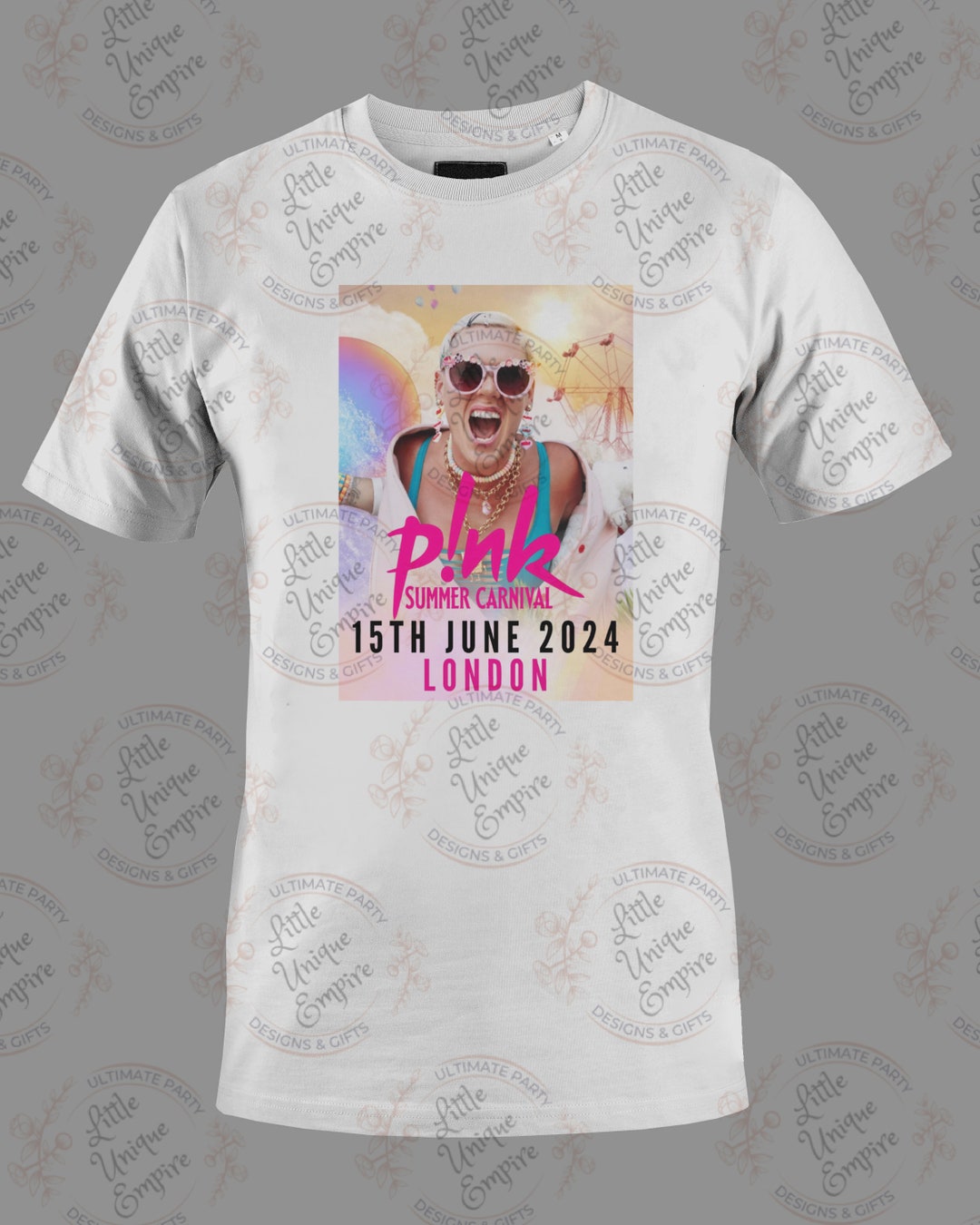 Printed With Pink Summer Carnival 2024 Tshirt Custom With Your