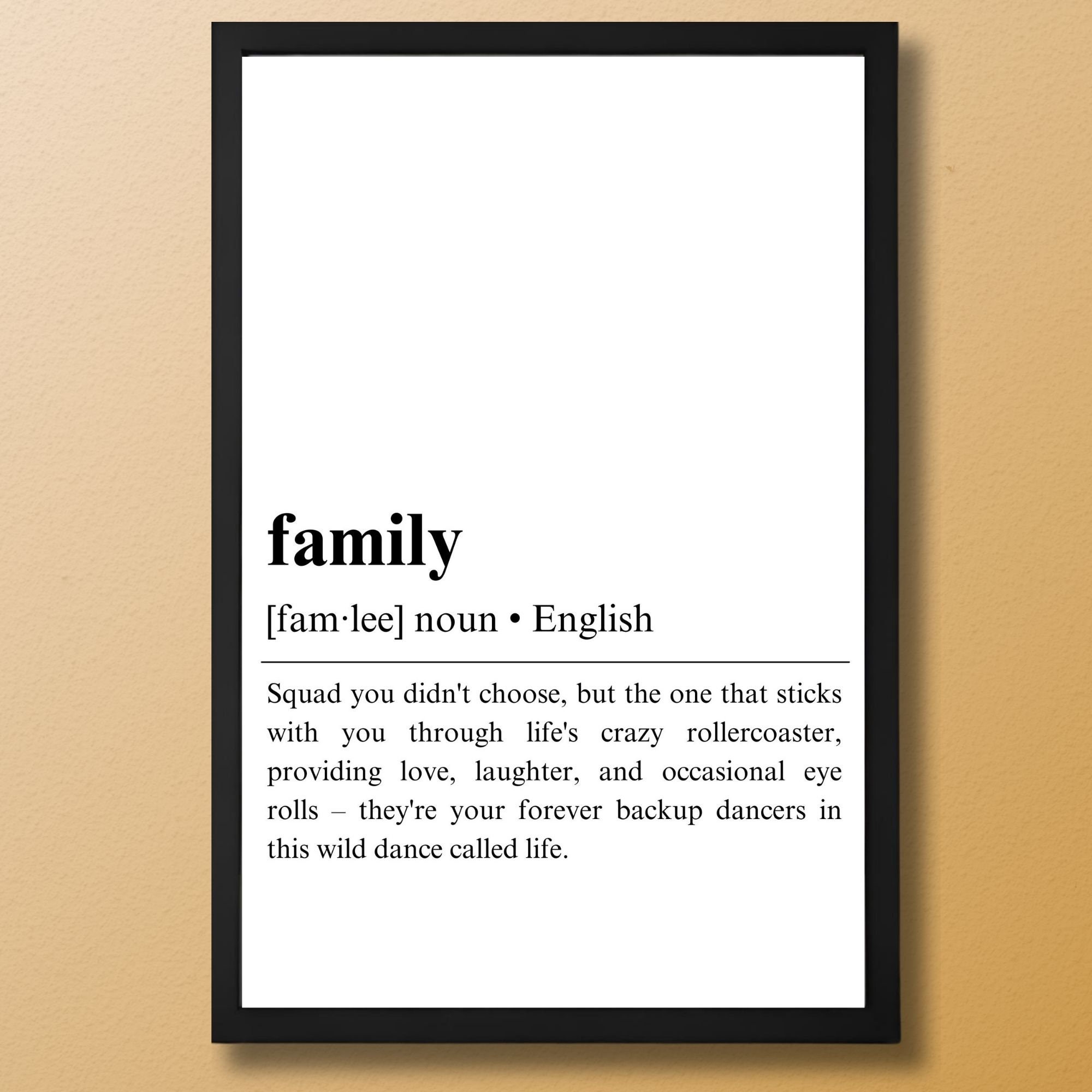 Family Definition Poster Printable Definition Sign Template Definition