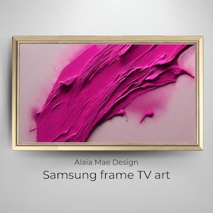 texture frame tv art | samsung frame TV art | modern abstract oil painting | soft pink  canvas & pink | alaiamaedesign | art for frame TV