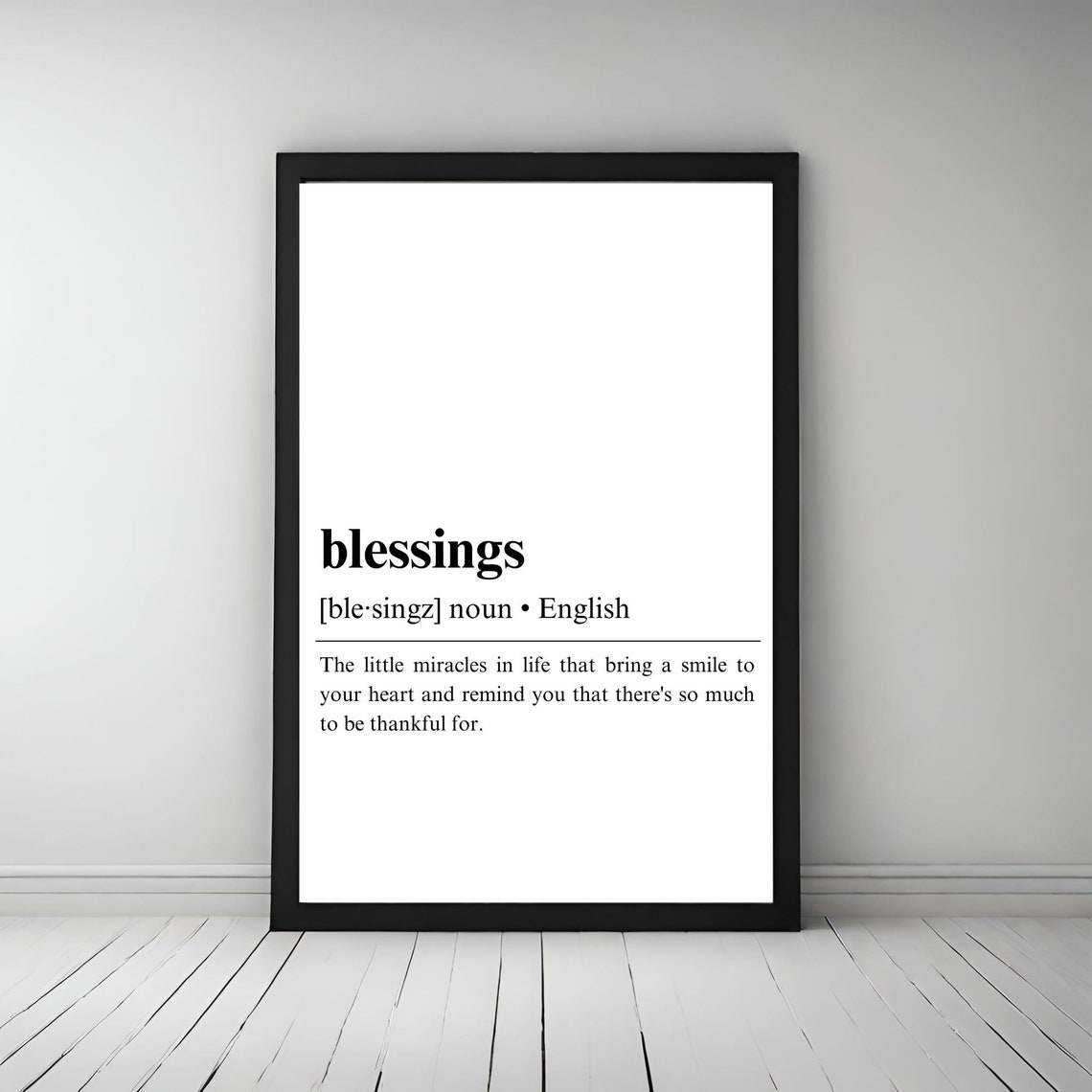 Blessings Definition Poster Printable Definition Sign Etsy