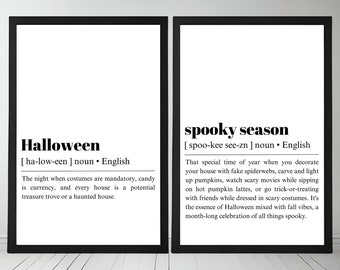 Halloween + Spooky Season Definition Print