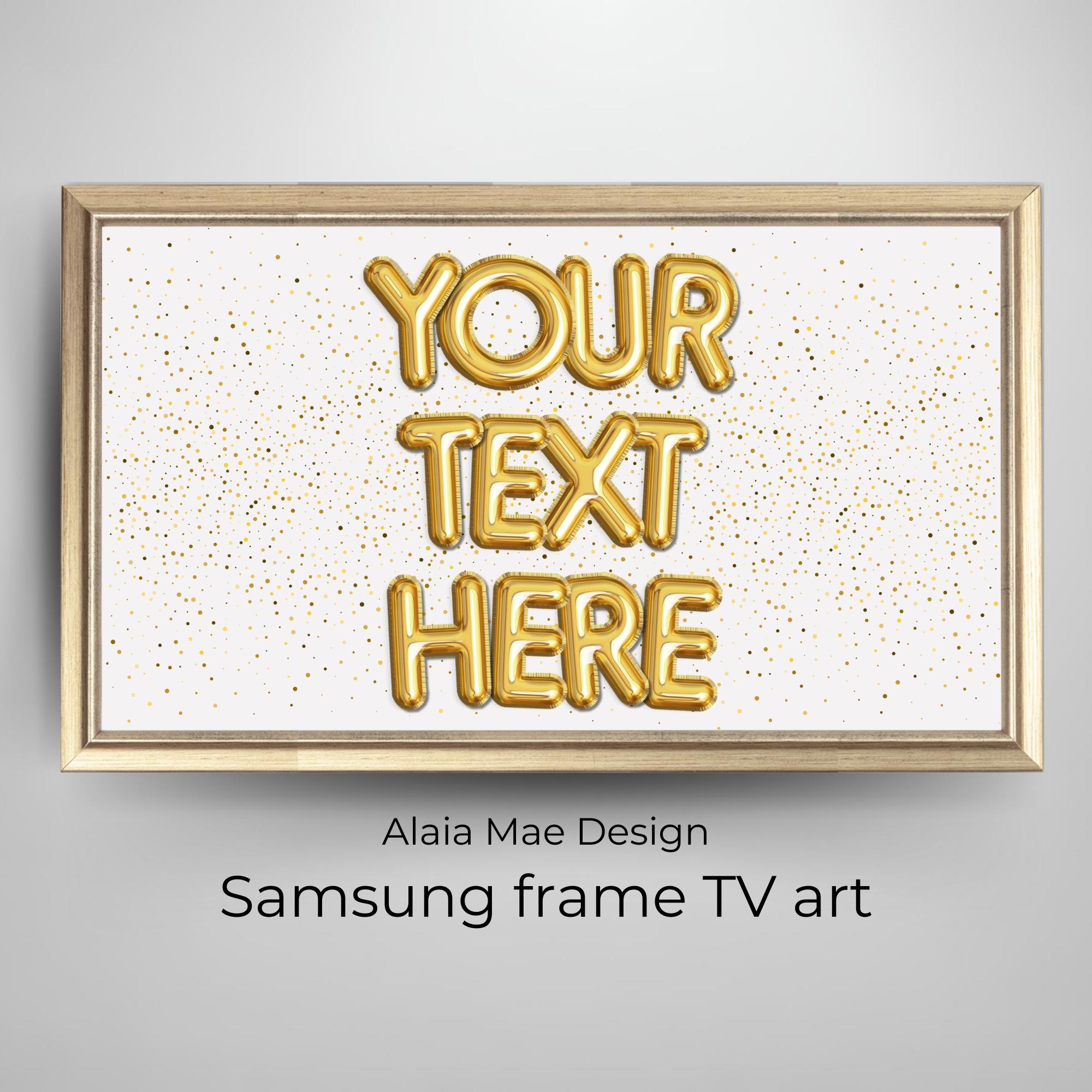 Personalized Gold Balloon Letter TV Art for Samsung Frame (Digital Download)