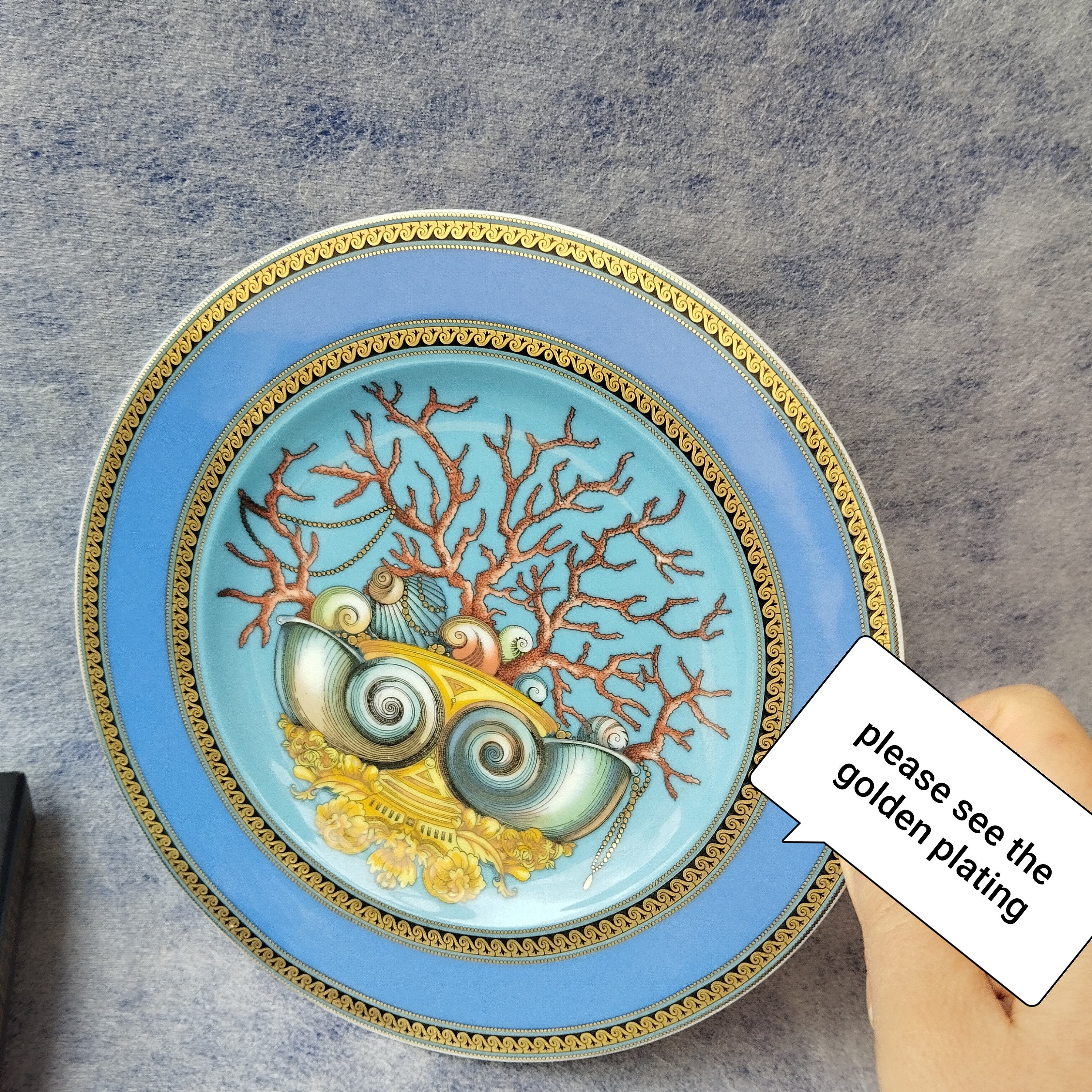 VERSACE LA MER PLATE Limited Edition 22cm ROSENTHAL New in
