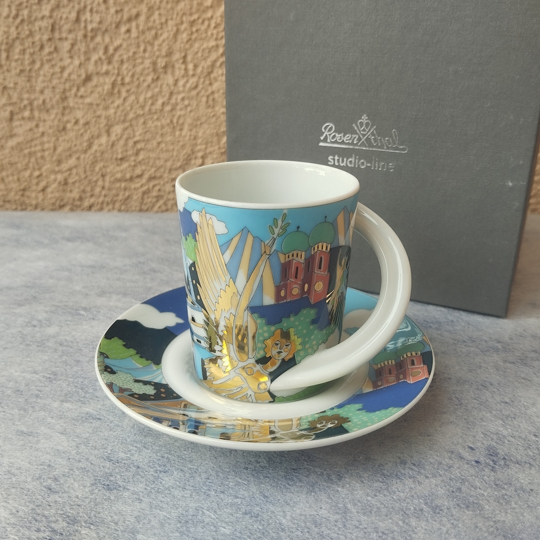 ROSENTHAL STUDIO-LINE, TASSE mit Untertasse, Ekaterina More, Künstleredition EUR 26,00 - DE