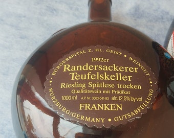 未使用・未開封　DREIMILLIONEN/AUS GLAS UND WEIN Original German WWII Maker Marked Green Glass Wine or Beer