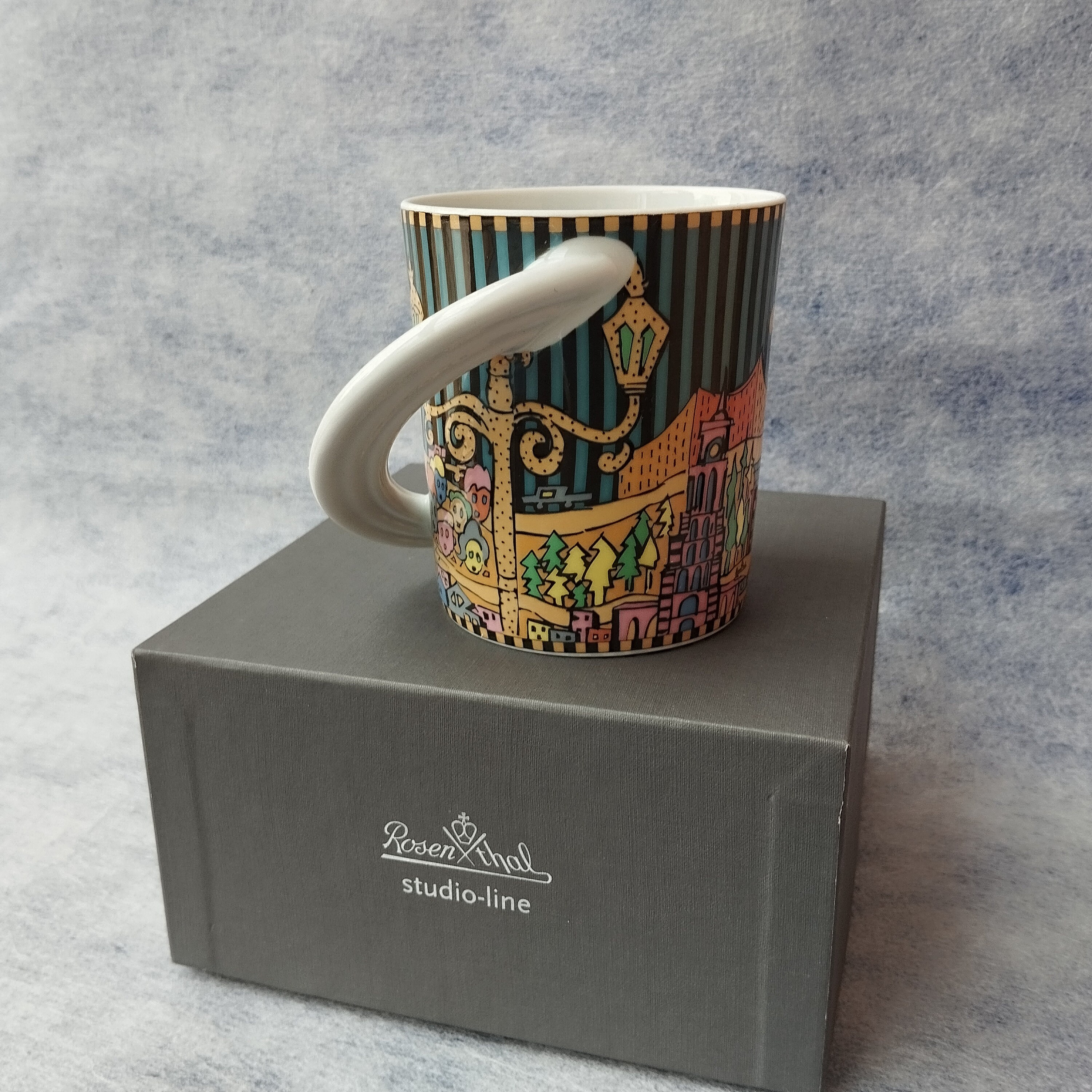 Vintage 90s City Mug Germany Berlin Rosenthal Studio Line City Cup 