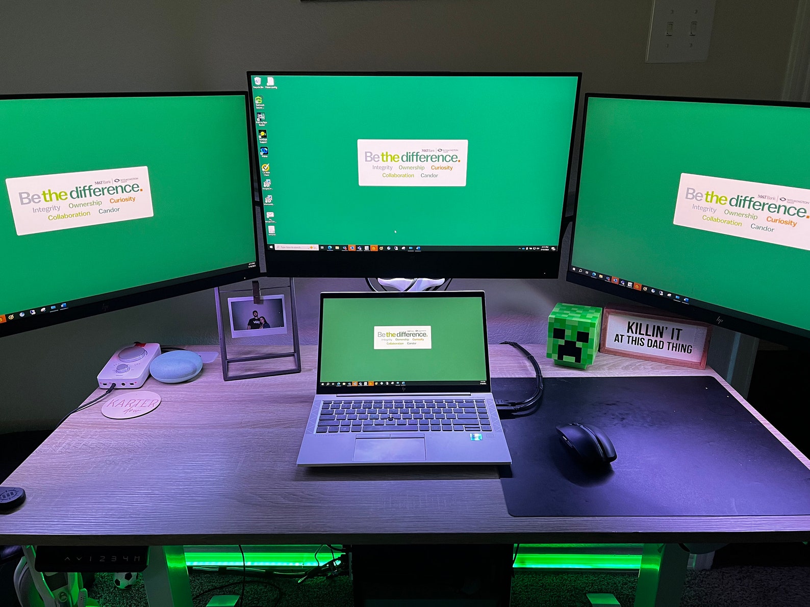 View of Low Profile Monitor Light - Etsy