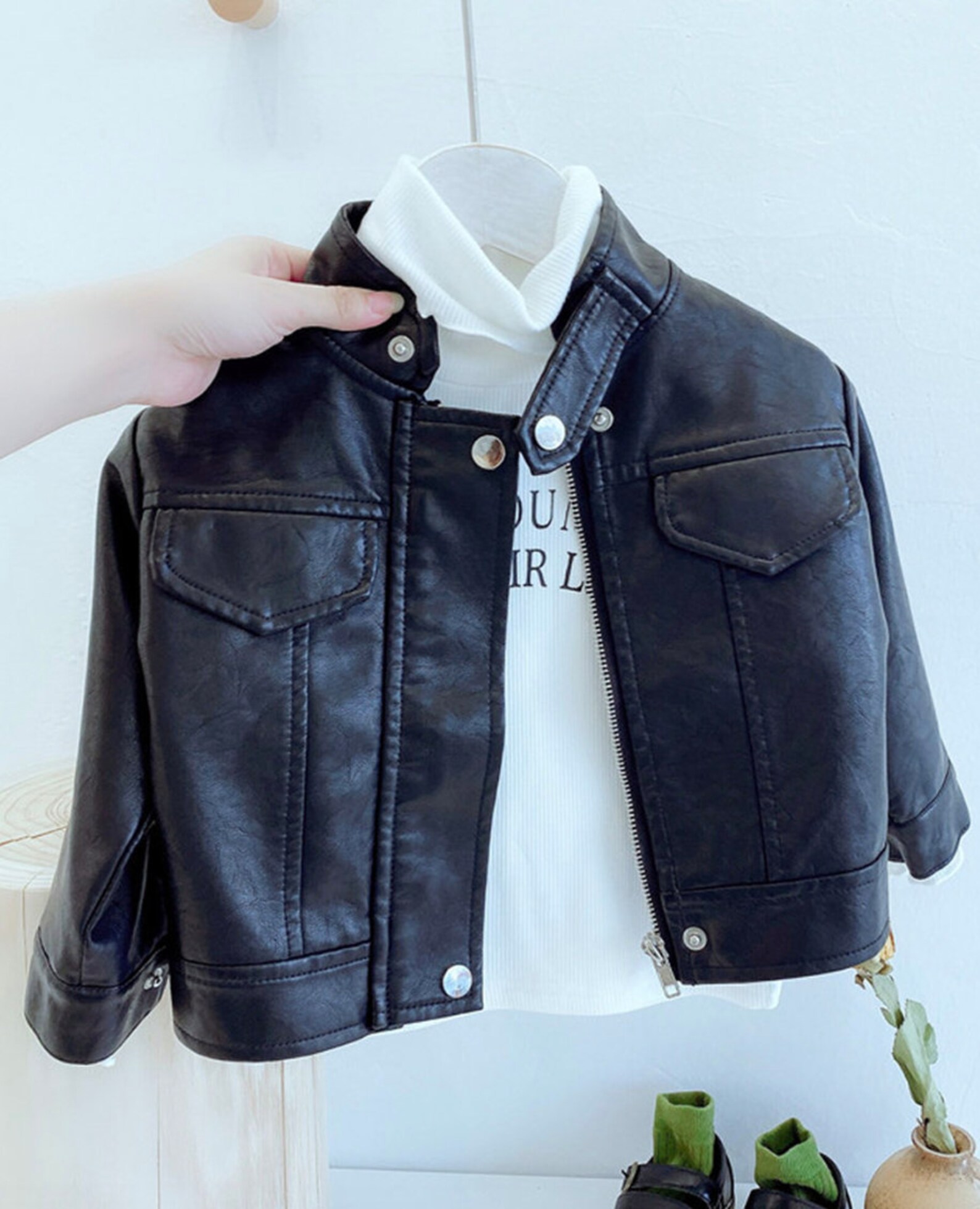 Baby Leather Jacket Little Boys Leather Jacket Infant Boys Etsy 日本
