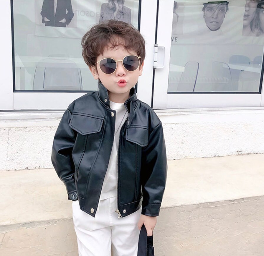 Baby Leather Jacket Little Boys Leather Jacket Infant Boys Etsy 日本