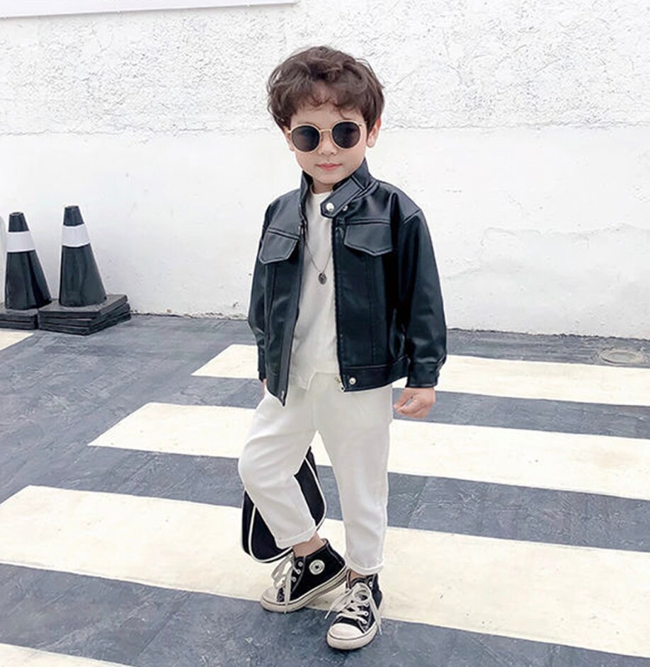 Baby Leather Jacket Little Boys Leather Jacket Infant Boys Etsy 日本
