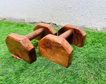Wooden Parallettes Hand Stand Gym Fitness Gymnastics Bar Traning Parallel Bar Yoga Deep Push up Crossfit Dip Fitness Equipment