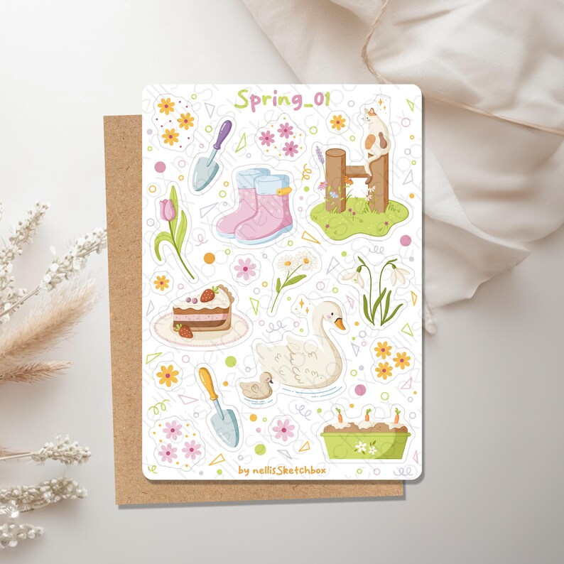 Sticker Sheet - Spring_01 || Stickers | Journal Stickers | Planner ...