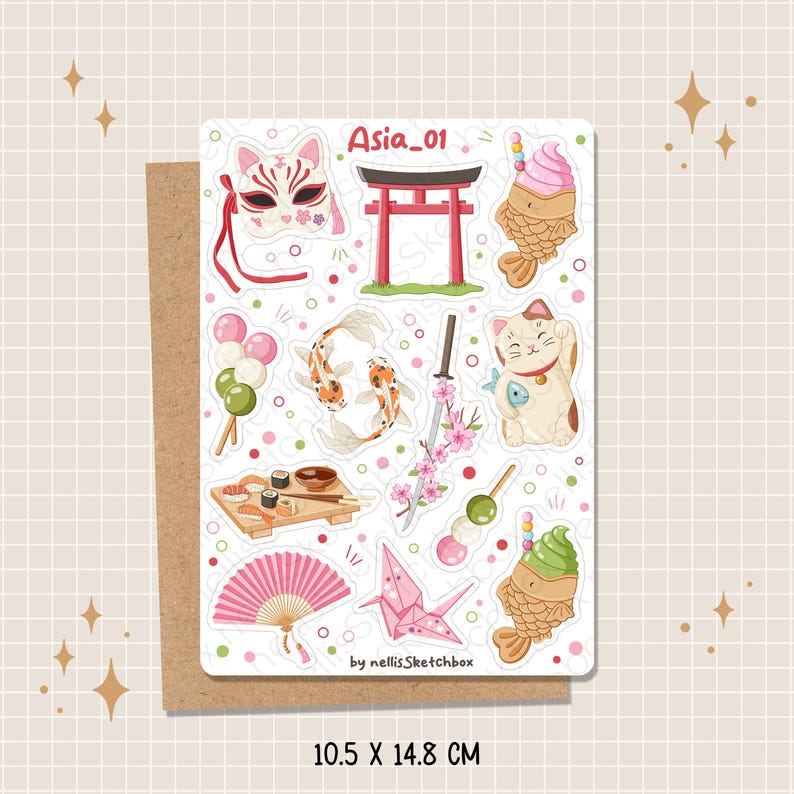 Sticker Sheet - Asia_01 || Stickers | Journal Stickers | Planner ...