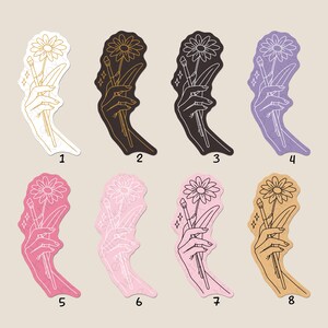 Autocollant en vinyle mat - Main (différentes couleurs disponibles)