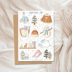 Sticker Sheet - Winter_02 || Stickers | Journal Stickers | Planner Stickers | Scrapbook Stickers