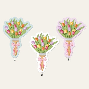 Matte Vinyl Sticker - TulipBrush || Stickers | Journal Stickers | Planner Stickers | Scrapbook Stickers | Laptop Stickers