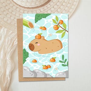Carte postale - Capybara || Carte postale A6 | Carte postale Capybara | Carte de remerciement | Correspondant