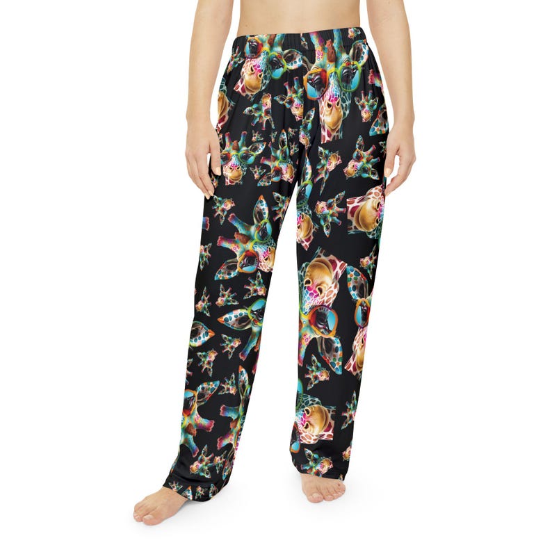 Giraffe Pajama Pants, Cute Animal Lounge Wear, Funny Nightwear for ...